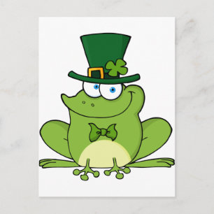 Postal Rana feliz de Leprechaun