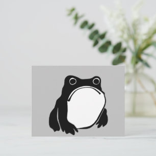 Postal Rana gruñón dibujando arte japonés de Matsumoto Ho