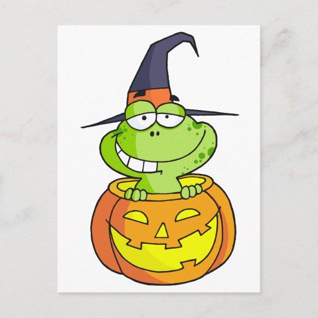 Postal Rana personalizado Halloween (Anverso)