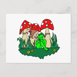 Postal Rana personalizado y hongos