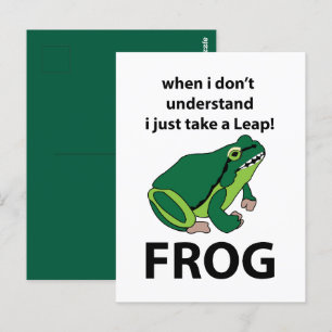 Postal Rana Sólo Doy Un Salto De Rana