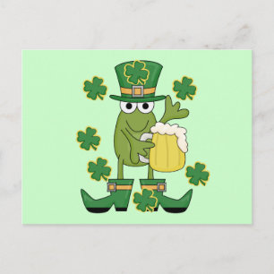 Postal Rana St. Pats con camisetas de cerveza y regalos