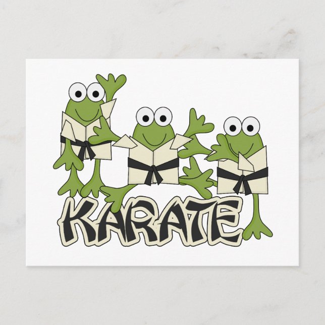 Postal Ranas de karate camisetas y regalos (Anverso)