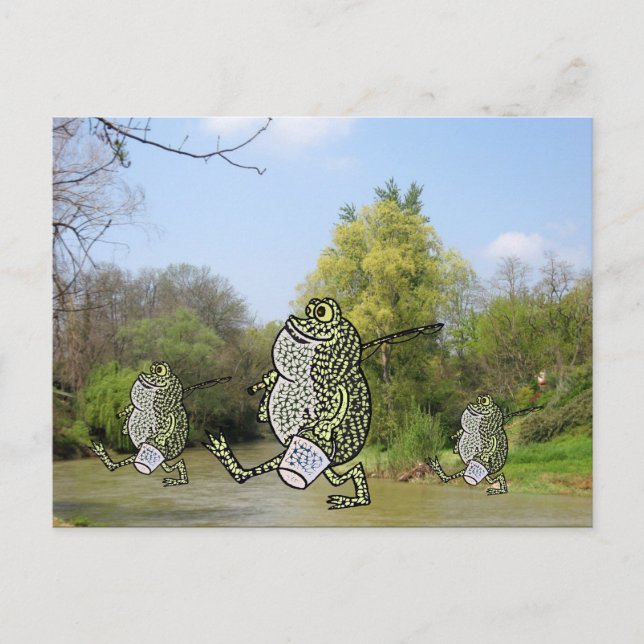 Postal Ranas de pesca (Anverso)