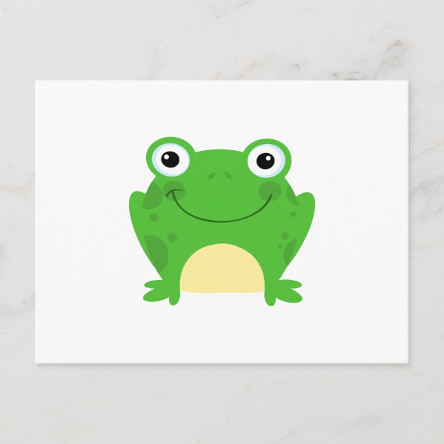 Postal Ranas de rana Personalizado anfibio verde dulce (Anverso)