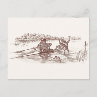 Postal Ranas esculpidas