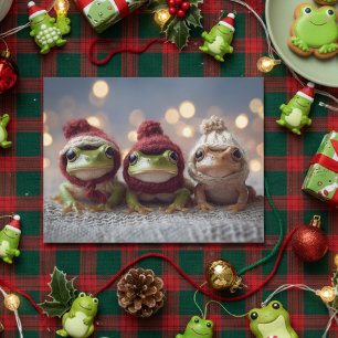 Postal Ranas Navideñas Lindas
