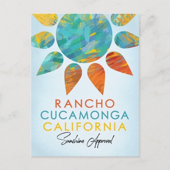 Postal Rancho Cucamonga California Sunshine Travel (Anverso)