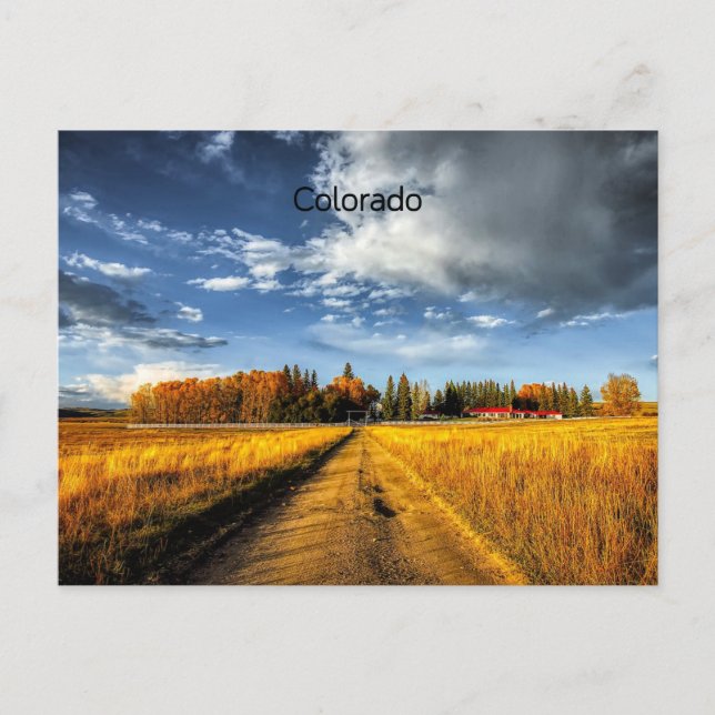 Postal Rancho de Colorado en otoño (Anverso)