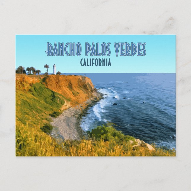 Postal Rancho Palos Verdes California Point Vicente (Anverso)