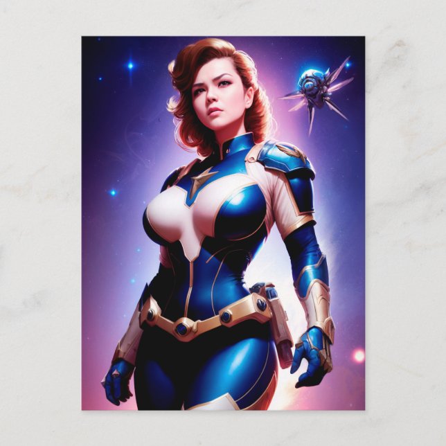 Postal Ranger espacial de ciencia ficción Vivid Retro 50 (Anverso)