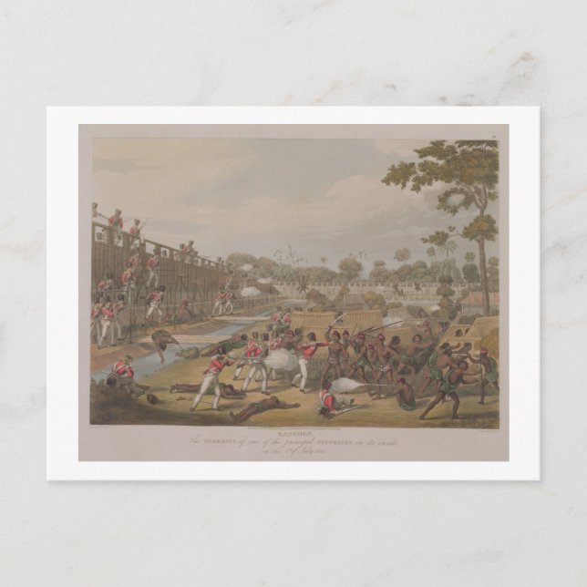 Postal Rangún: El asalto de una de las principales poblac (Anverso)