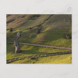 Postal Rano Raraku, Rapa Nui, Isla de Pascua, Chile