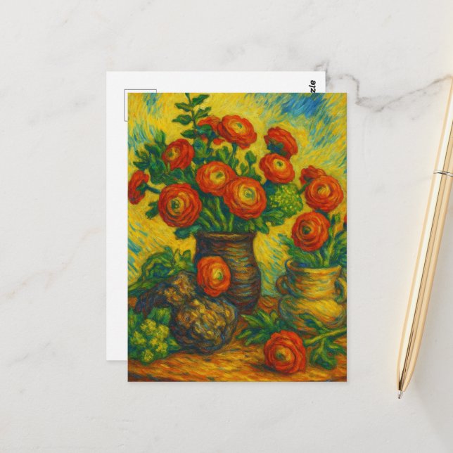 Postal Ranunculus Postcard (Anverso/Reverso In Situ)