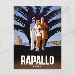 Postal Rapallo Italia Poster de Viajes Vintage