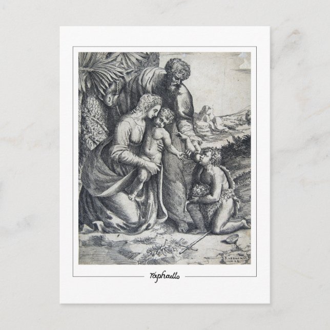 Postal Raphael #212 - Postcard Bella Artes (Anverso)