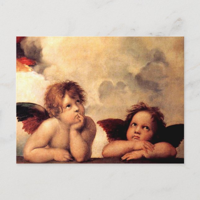 Postal Raphael Cherubs Sistine Madonna Postcard (Anverso)