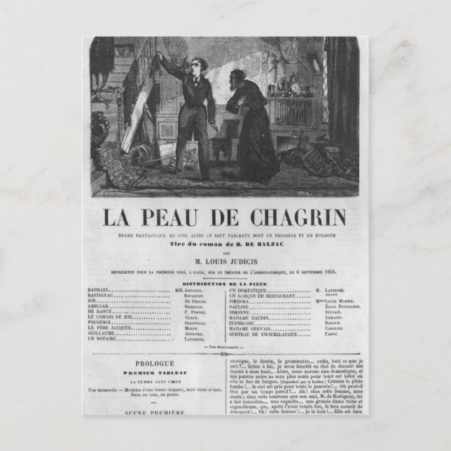 Postal Raphael de Valentin y el tendero (Anverso)