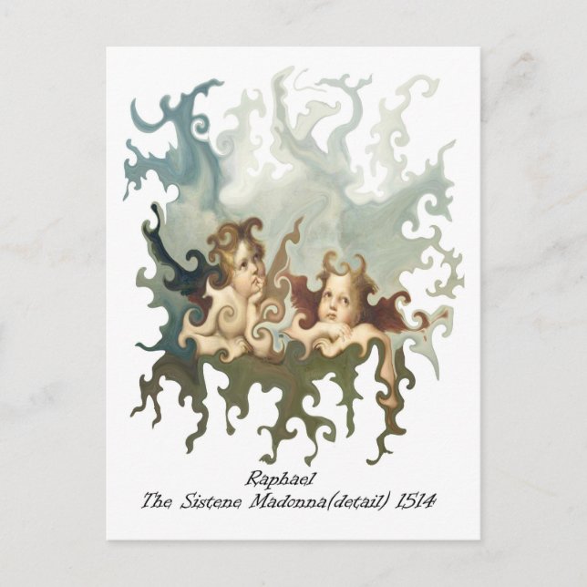 Postal Raphael Detail of the Sistene Madonna (Anverso)