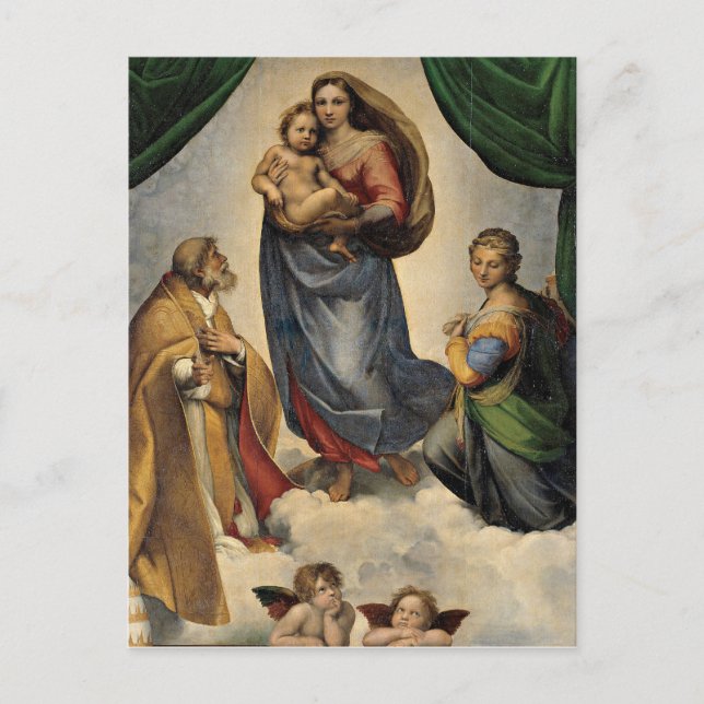Postal Raphael - La Virgen Madonna (Anverso)