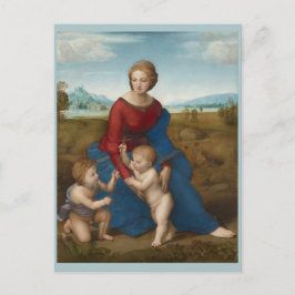 Postal Raphael Madonna en Meadow