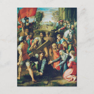 Postal Raphael Spasimo Christ Cae Bajo la Cruz Arte