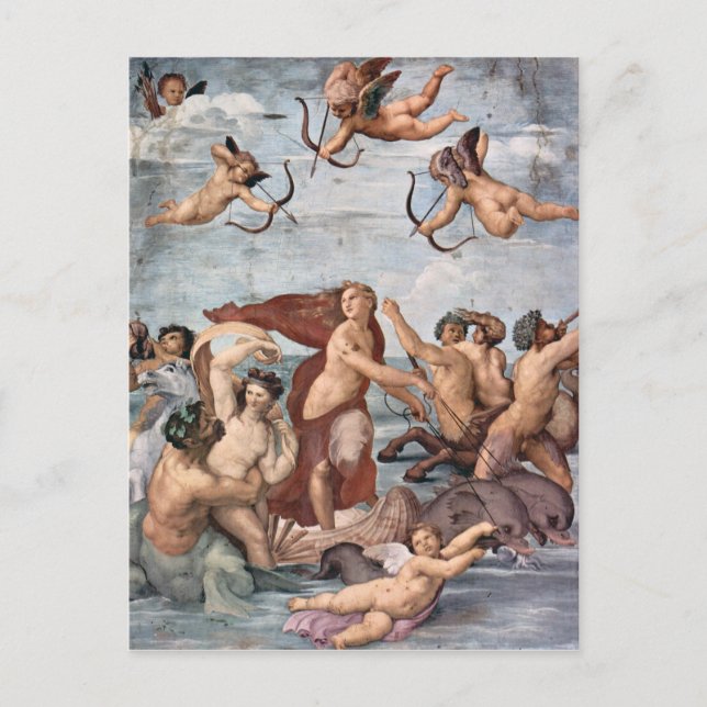 Postal Raphael - Triumph de Galatea 1512 (Anverso)
