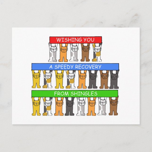 Postal Rápida recuperación de los hongos, gatos Personali (Anverso)