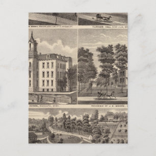 Postal Rapidan Mills y sus habitantes en Rapidan, Minneso