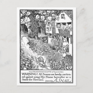 Postal Rápido caracol en las ruedas