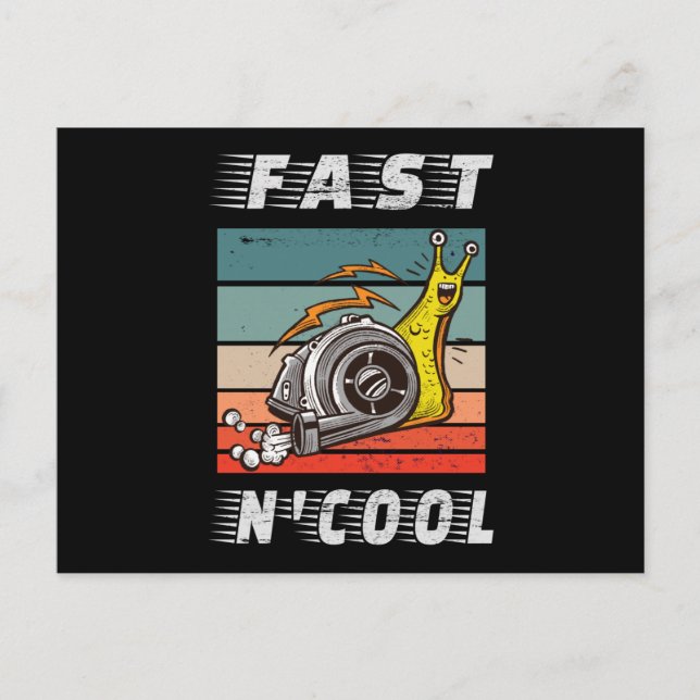 Postal Rápido y fresco caracol turbo rápido y fresco (Anverso)