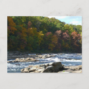 Postal Rapids del río Ohiopyle en el otoño de Pensilvania