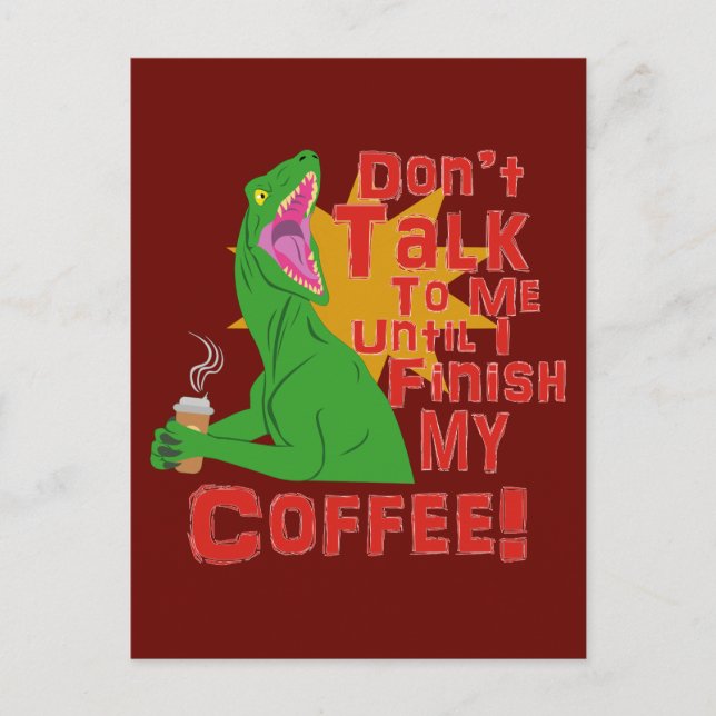 Postal Raptores y café (Anverso)