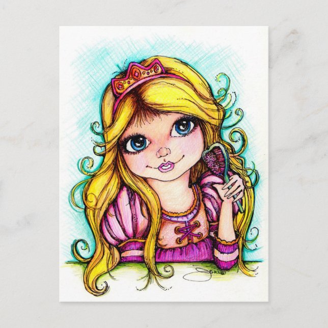 Postal Rapunzel Fairy Tale Dream (Anverso)