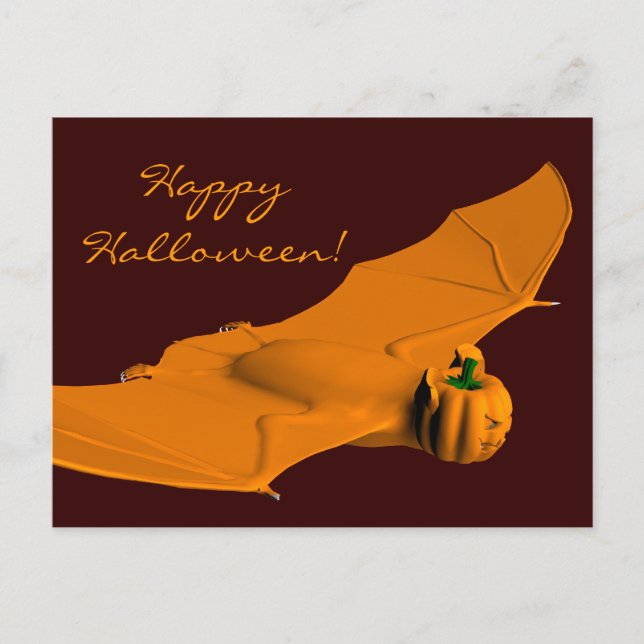Postal Rara Bate de Halloween (Anverso)