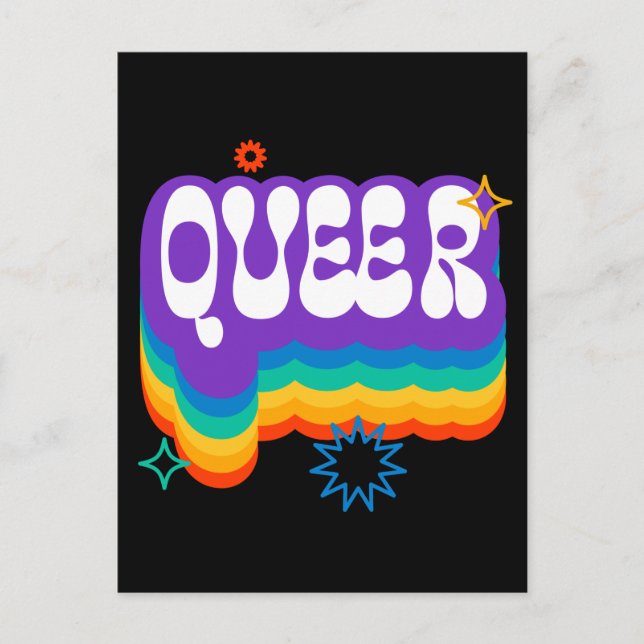 Postal Raro. LGTB+Orgullo. Arcoiris. Poster (Anverso)