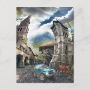 Postal Raro Pueblo (fragmento) - Postcard