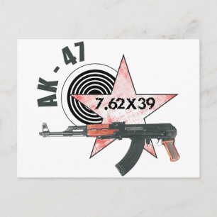 POSTAL RAROS EJÉRCITO RUSO AK-47 KALASHNIKOV MILITAR DE A