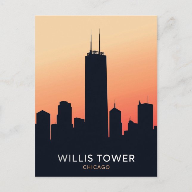 Postal Rascacielos de Chicago (Anverso)