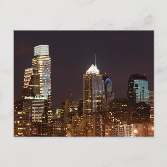 Postal Rascacielos modernos del centro de Filadelfia (Anverso)