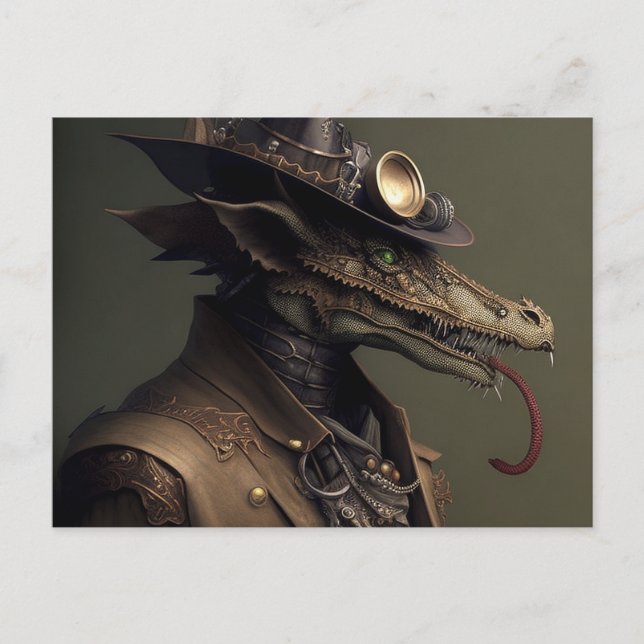 Postal Rascal Steampunk Dragon (Anverso)