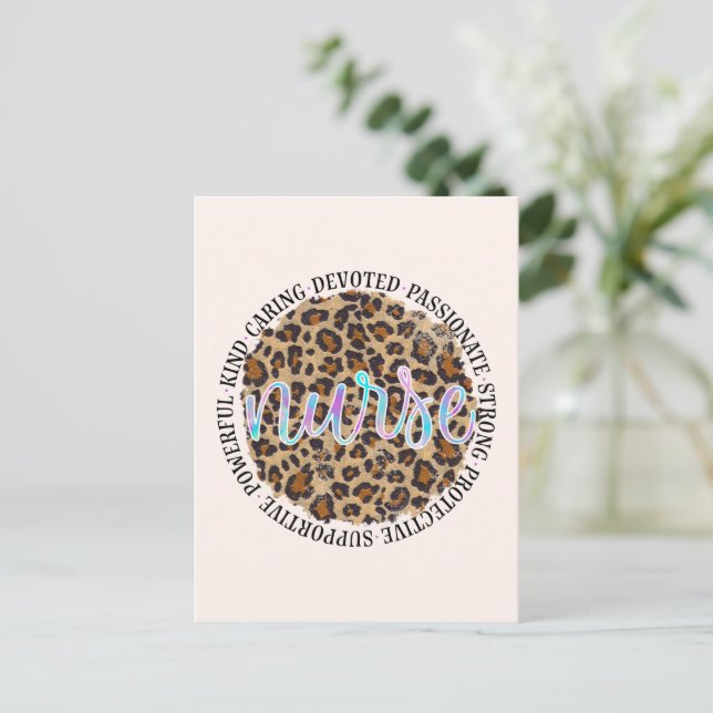 Postal Rasgos de personalidad de enfermería (Anverso de pie)