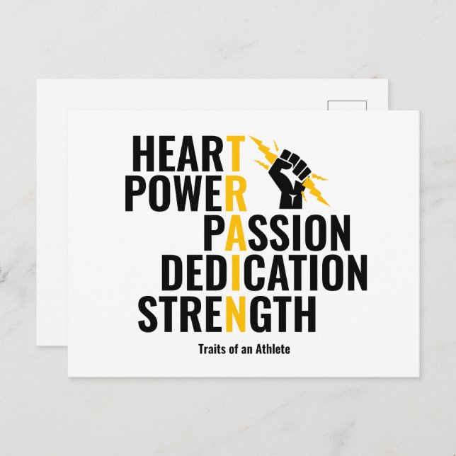 Postal Rasgos de un atleta (Anverso / Reverso)