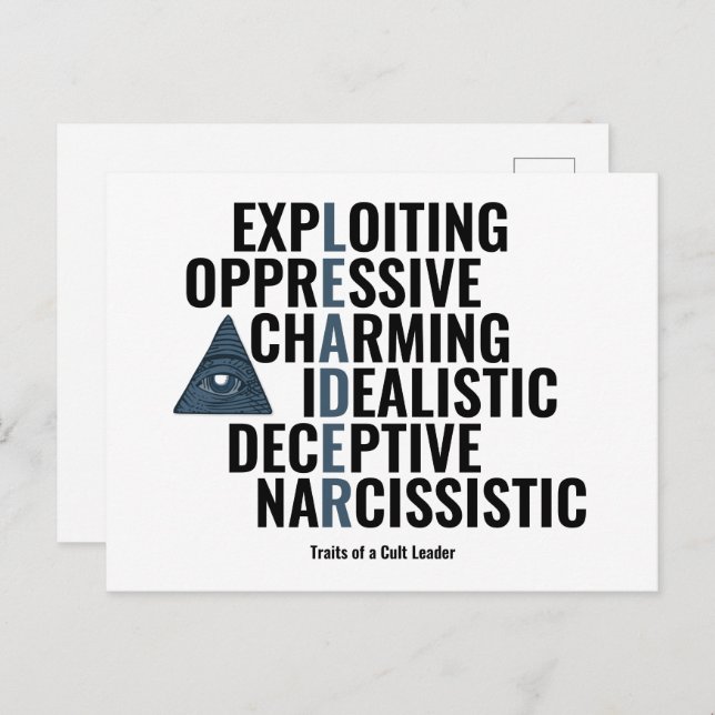 Postal Rasgos de un líder culto (Anverso / Reverso)