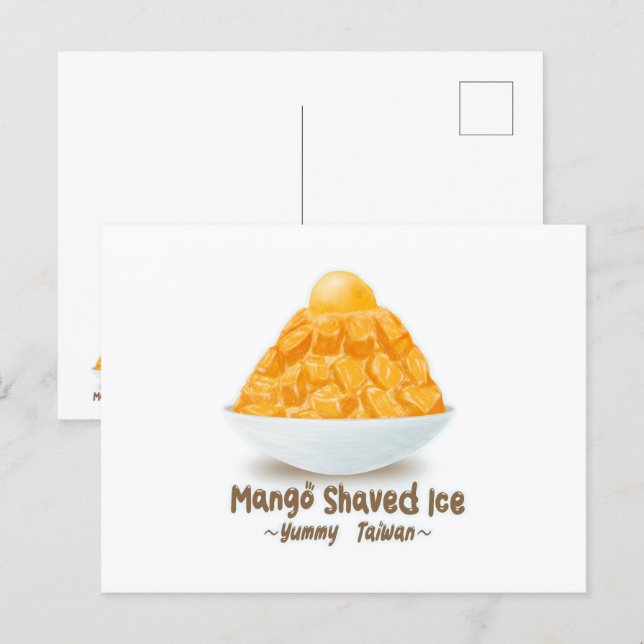 Postal Raspado de Mango de Taiwán (Anverso / Reverso)