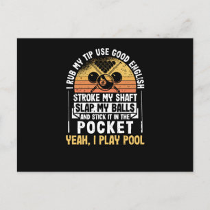 Postal Raspo los mejores jugadores graciosos de billar