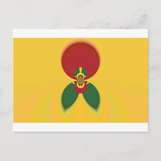 Postal Rasta Colores Resumen Arte Imprimir (Anverso)