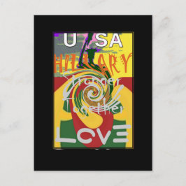 Postal Rasta Colores Rojo Golden Green Hillary Art Imprim
