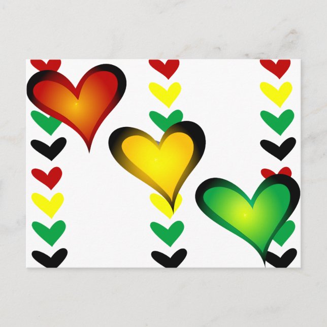 Postal Rasta Hearts (Anverso)
