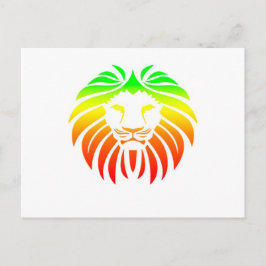 Postal Rasta Lion Head